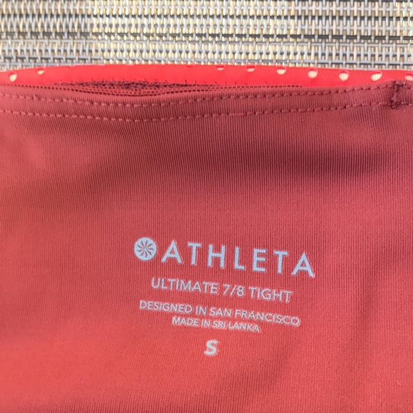 ⭐️Athleta Ultimate Stash Pocket Colorblock Laser Cut 7/8 Tight Legging Sz Small - Picture 5 of 9